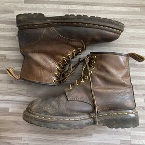 DOC MARTENS CRAZY HORSE 1460 LEATHER BROWN BOOTS 41 UNISEX-SEE DESCRIPTION